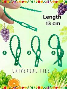 50/100/200个装可重复使用园艺扎带，用于植物藤蔓、树木、灌木的支撑，带锁扣和可调节拉链，是整理线缆的理想选择。 - 條狀 - 查看 4