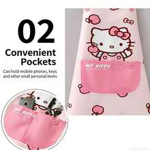 SANRIO Tạp dề chống thấm nước dễ thương, tạp dề nhà bếp hoạt hình có túi, tạp dề nấu ăn thời trang dùng tại nhà. - A - Xem 4