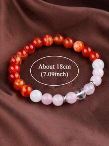 Boho Style Carnelian Bracelet, Healing, Balance, Reiki Bracelet | Stone Of Luck, Confidence, Meditation Spiritual Prayer Beads Holiday Jewelry, Gift For Him,Gifts For Her - Multicolor - View 5