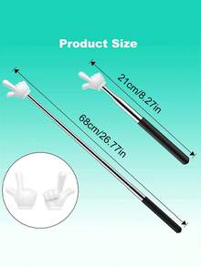 1pc Telescopic Pointer Reading Stick, Retractable Reading Finger Stick, Educational Telescopic Reading Stick, Adjustable Dual-Color Indicator Stick, Multiple Colors Available, Reading Teaching Auxiliary Indicator Stick, Teacher Teaching Stick - Multicolor - View 4