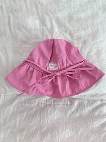 Mũ tai bèo vành rộng thắt nơ dễ thương, mũ chống nắng mùa xuân/hè cho nữ, giúp thon gọn khuôn mặt. - A - Xem 4