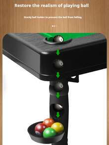 2026新款便携式桌面台球/撞球游戏套装，随时随地畅玩，桌面游戏玩具，生日/圣诞节/万圣节礼物，完美之选 - 彩色 - 查看 9