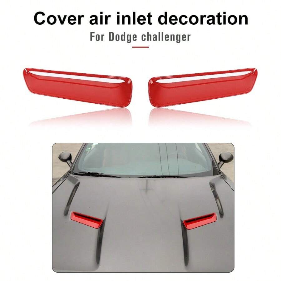 Hood Air Intake Cowl Vent Scoop Vents Trim Frame For Dodge Challenger SXT 2015+ - default - View 1