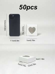 1/10/30个装白色心形礼盒，带透明窗口，适用于生日、毕业典礼、周年纪念日、圣诞节、情人节、婚礼和新娘送礼会等场合。 - 白色心形 - 查看 19