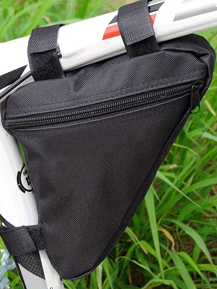 Bolsa de cuadro de bicicleta triangular de alta calidad - Correa ajustable de liberación rápida, duradera, puede llevar teléfono, billetera, herramientas y otros accesorios de ciclismo (negro), diseño de moda | Fabricación de alta calidad, bolsa de bicicleta - Multicolor - Ver 1