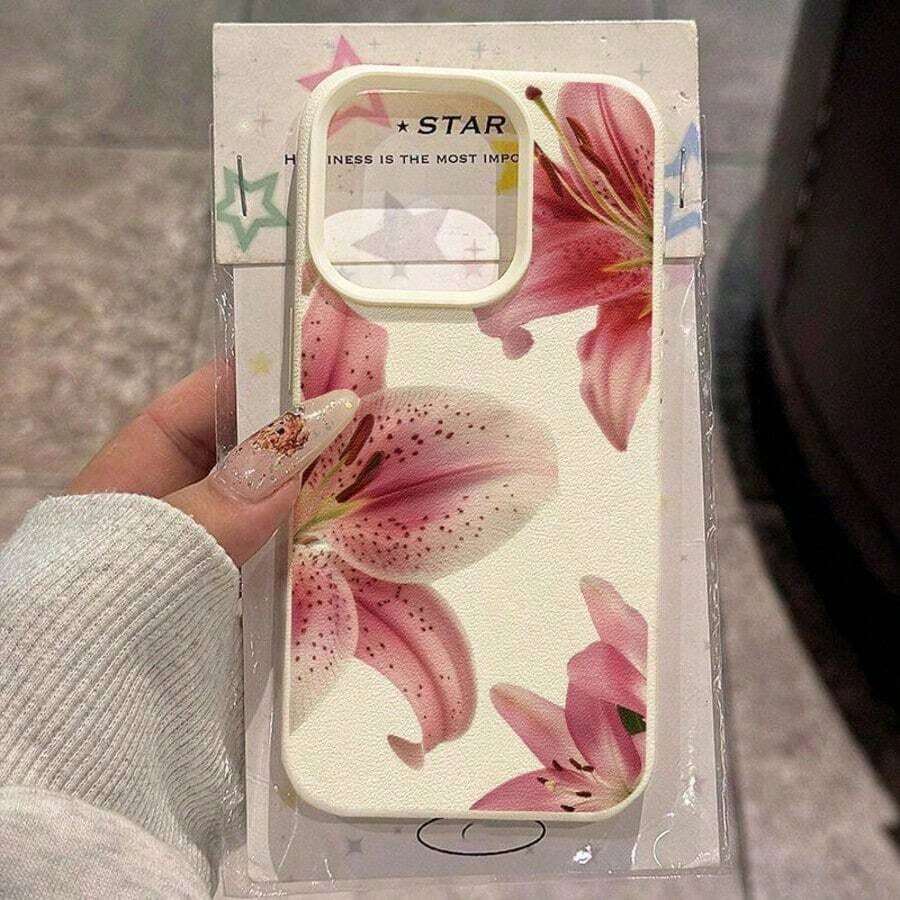 1pc 1pc Soft TPU Material Lily Flower Pattern Phone Case Compatible With 17 Pro Max/17/16 Pro Max/15/13/12/11, S20 FE/A15/S24/A55, Note 11/12/13 Pro, Full Body Shockproof Protective Coversummer 17 Pro Max Case 17 Case 17 Pro Case 17 Plus Case Clear Phone Case 16 Case 16 Plus Case - 1pc - 查看 1