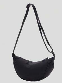 Fashionable Casual Crossbody Bag For Women, Versatile Shoulder Bag, Lightweight Nylon Women's Bag - 黑色 - 查看 1