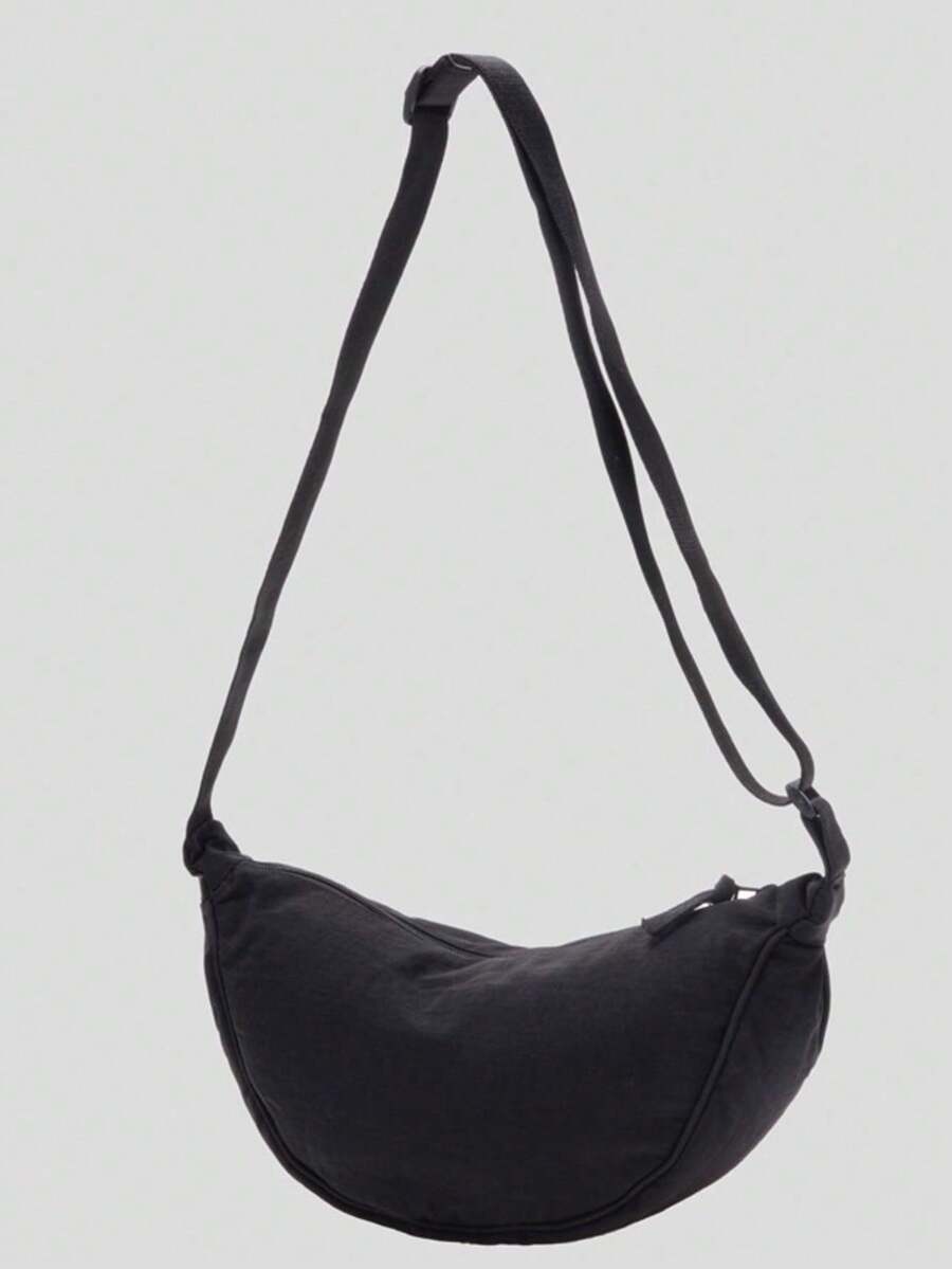 Fashionable Casual Crossbody Bag For Women, Versatile Shoulder Bag, Lightweight Nylon Women's Bag - 黑色 - 查看 1