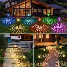 [Color Changing Solar Lights] 12 Pack Solar Pathway Lights | Outdoor Solar Yard Lights, RGB Color Changing+Warm White,600Mah, LED Solar Lights For Garden Path Backyard Christmas Lawn Landscape Decorative - Outdoor Solar Lawn Lights - 查看 3