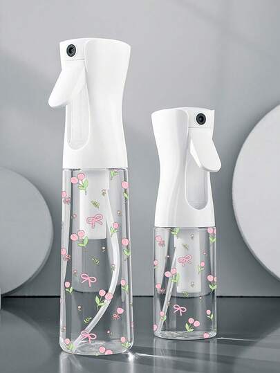 Tulip Pattern Clear PET Refillable Travel Spray Bottle, Multi-Purpose Fine Mist Spray Bottle For Travel And Business Trip,Makeup Remover Dispenser, Reusable Hair Spray Bottle, Continuous Water Mister, For Hair Styling, Cleaning, Plants, Facial Moisturizing, Mother's Day Gift