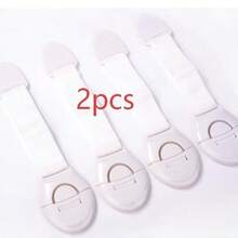 Bộ 4/8 khóa an toàn đa chức năng, khóa dây vải, khóa an toàn đa dụng cho tủ, tủ lạnh, ngăn kéo, khóa chống mở. - trắng - Xem 9
