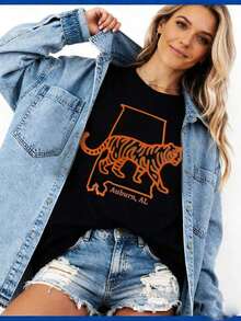 Auburn   Shirt Town Of Auburn   Shirt Saturdays In Auburn  Shirt180G Heavyweight% Cotton-Shirt. With Print Pattern Suitable Girls And Wo's Short Sved Round Neck Inspirational Shirt Cute Aesthetic Style Summer Top Suitable Outdoor Family Work Or Street Wear Casual Loose Daily-Shirt Western Graphic Tees Men Clothes Camisas Para Hombre Graphic Tees Women Clothes Summer Tops Summer Clothes Graphic Tee Shirts - màu đen - Xem 4