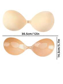 1/2/10pcs Invisible Strapless Bra, Front Closure | Reusable Silicone Nipple Covers, Suitable For Backless Dresses | Adhesive Nipple Pasties, Suitable For Party And Evening Gowns - Multicolor - View 9