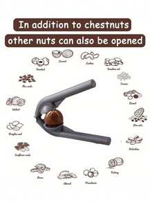 Chestnut Clipper, Chestnut Cutter Tool, Macadamia Nut Opener, Walnut Cracker, Multi-Functional Nut Clip, Portable Gray Chestnut Cutter Tool, Nut Cracker Clip, Kitchen Tool Nut Opener Pliers, Quick Nut Cracker - Multicolor - View 7