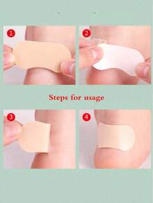 10 piezas de almohadillas invisibles y a prueba de agua, pegatinas autoadhesivas antifricción para zapatos y todo tipo de calzado - Beis - Ver 3