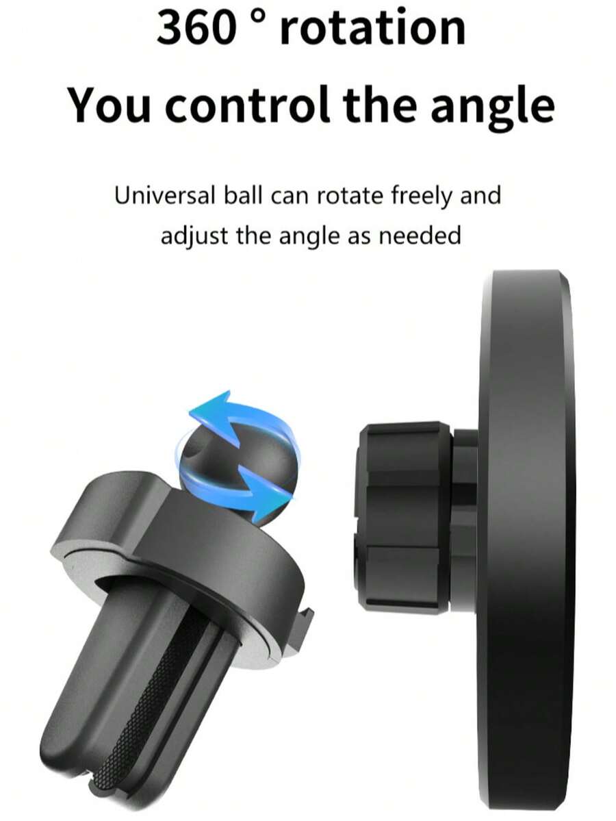 D31 磁吸式车载无线充电支架，适用于 MagSafe 17/16/15/14/13/12 Pro Max，Type-C 快充支架，车载出风口安装式手机支架 - A - 查看 1