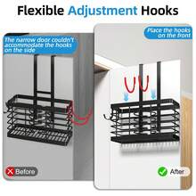 2026 Upgraded 3-In-1 Hair Dryer Holder, Adjustable Metal Stand For Wall/Door/Freestanding Use, Saves Counter Space - 黑色 - 查看 4