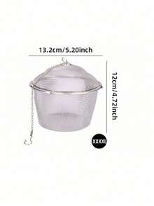 1PC Stainless Steel Tea Infuser, Round Mesh Spice Ball Filter With Chain, Reusable Loose Leaf Tea Strainer Seasoning Bouquet Ball For Herbs Spices Stew Cooking Kitchen Gadget - Multicolor - View 13