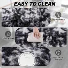 Trendcylala Soft Modern Indoor Large Shaggy Area Rug, Plush, Non-Slip, Not Easy To Shed Hair, Home Decorative, Suitable For Bedroom, Living Room, Dining Room, Dorm, Accent Floor Carpet ,Room Decor, Tie-Dye Black White - Nhuộm tie-dye đen trắng - Xem 8