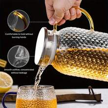 1.9L Glass Large Capacity Cold Water Pitcher + 1pc Cleaning Brush + 1pc Mixing Spoon - Transparent 1.9L Cold Water Pitcher + Accessories - View 5