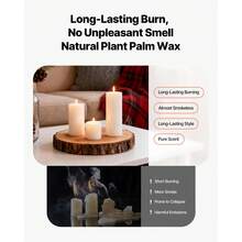 Pillar Candles And Glass Vases Set 24 Pcs, Clear Cylinder Hurricane Candle Holders For Wedding Centerpieces, Tall Vase For Table Decor, Wedding Party, Thanksgiving,White (2.56" X 4.7",5.9",7.9") - 4.7, 6, 8inch 24 pcs - 查看 4