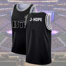 K-POP BTSS Fans J-Hope Basketball Jersey For Men And Women J-Hope Top Tee T-Shirt, Retro World Tour 2026 Merch Gifts, Bangtan Come Back Basketball Jersey Tee Gift, Elegant Party Men And Women's Tee, Ideal For Travel, Home Wear, Parties & Casual Wear For Adults, Elegant & Fashionable Clothing | Playful Graphic Tee | Nontransparent Material - JHOPE - 查看 1