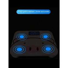 Báscula Digital Cerdito Cristal Templado, Medición precisa del peso corporal, Almohadillas antideslizantes - Multicolor - Ver 3