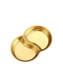 1 đĩa đựng nước chấm bằng thép không gỉ 2 ngăn/3 ngăn/4 ngăn, đĩa chấm thịt nướng kiểu Hàn Quốc. - Vàng - Xem 11