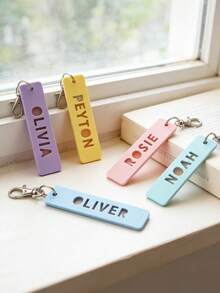 Acrylic Name Keychain, Bag Charm, Backpack Tag, Customizable Any Name Keychain, Personalized Name Tag Gift, Keychain Gift - Multicolor - View 3