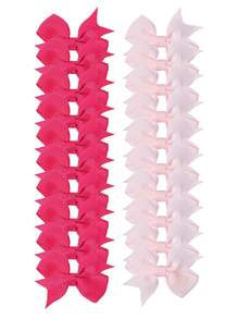20pcs Assorted Color Bow Hair Clips, Sweet Princess Style Hair Accessories For Girls, Suitable For Daily Wear And Photo Shoots - Mixed color - View 2