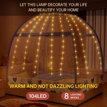 1PC, 96LED Outdoor Umbrella String Lights, 8 Modes LED Battery Operated Fairy Lights, USB Umbrella Pole Lights, Portable Patio Umbrella Lamp, Camping Tent Decor Lights, Garden Backyard Balcony Lights For Patio Garden Party Wedding Holiday Gathering (Without Battery) - LED String Light - View 9