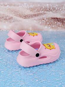 1 Pair Girls' Spring/Summer Casual Cute Matchstick Bear Indoor/Outdoor Versatile Clogs - Pink - View 4