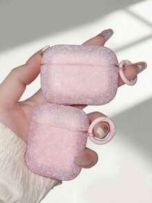 1 chiếc ốp tai nghe mềm bằng TPU đính đá và pha lê, tương thích với Apple 1/2/3, Pro/Pro 2, ốp bảo vệ tai nghe chống rơi. - Hồng - Xem 2