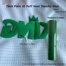 0.4mm Thick 3D Embossed Heat Transfer Vinyl - Suitable For T-Shirts, Hats, Bags, Etc. Can Be Cut With A Cutting Plotter. Not Suitable For Laser Cutting. - X - View 32