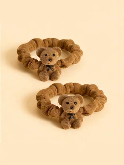 2pcs Cartoon Bear Fur Headbands | Both Cute And Fashionable, Suitable For Use At Graduation Ceremonies, Valentine's Day, Mother's Day, Birthday Parties, And New Year Gifts. Headband Hair Accessory For Updo Hairstyle, Suitable For Daily Wear, Parties, Gatherings, Hair Accessories For Styling, Daily Braided Hair Accessories, Women's Hair Accessories, Women's Accessories, Valentine's Day, Birthday, Back-To-School Season, Mother's Day As The Best Gift For Women.
