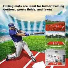RibasuBB Portable Baseball/Softball Batting Mat, 3*1.5m, With Home Plate Marker, 5mm EVA Backing, Durable PP Artificial Turf, For Indoor/Outdoor Batting Practice - Multicolor - View 1