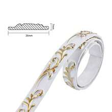 1 buah 3D PVC Dekoratif Lembut Perekat Diri Garis Trim Plafon Lis Dekoratif Garis Dekorasi Dinding Stiker Wallpaper 3D DIY - A - View 11