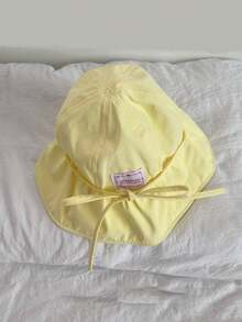 Mũ tai bèo vành rộng thắt nơ dễ thương, mũ chống nắng mùa xuân/hè cho nữ, giúp thon gọn khuôn mặt. - A - Xem 5