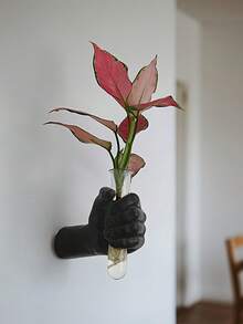 设计师创意逼真手工造型水培花瓶，壁挂式艺术装饰，适用于餐厅、酒店、美学家居装饰，小型种植花瓶 - 多色 - 查看 13