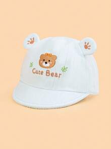 1 pieza Gorra de béisbol para bebé con bordado de oso de dibujos animados, sombrero ligero y transpirable para el sol, adecuado para salidas diarias en primavera/verano para bebés de 6 a 12 meses - Multicolor - Ver 4