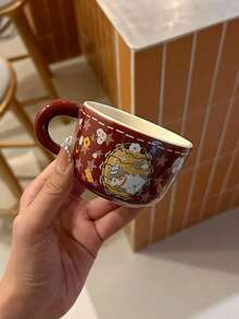 180ml Cute Cat Ceramic Mug, Home/Office Water Cup, Afternoon Tea Cup, Coffee Cup, Ceramic Cup, Milk Cup, Gift Cup - Multicolor - View 9