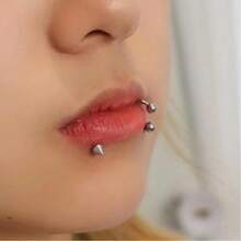 Anel de Nariz em Aço Cirúrgico 16G, Anel de Septo , Brinco, Anel de Sobrancelha, Anel de Lábio, Anel de Daith, Argola de Cartilagem, Jóia de Piercing Unissex, Acessórios de Piercing de Rosto Sorridente de 6-12mm - Ouro amarelo - Visão 4