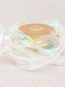 Rainbow & Watercolor Mermaid Tail Organza Ribbon,Suitable For Mother's Day, Themed Parties, Birthday Parties, Wedding Parties, Wedding Anniversaries, And Bridesmaid Gifts Wrapping. - 均碼 - 查看 6