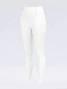 ROYALS MATTINI Quần cưỡi ngựa nữ, quần jodhpurs, quần cưỡi ngựa ôm sát mông với lớp silicon chống trượt, quần bó thấm hút mồ hôi có túi, thích hợp cho các môn thể thao cưỡi ngựa. - trắng - Xem 6