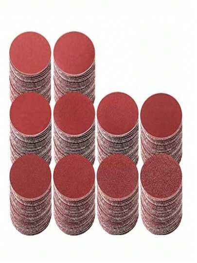 30片装4英寸圆形砂纸套装，多粒度氧化铝魔术贴砂纸，适用于随机轨道砂光机、木工和金属抛光。植绒魔术贴背衬，粘性强，高速打磨不打滑，高效耐磨。