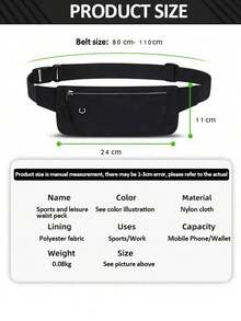 Slim Running Waist Pack For Men & Women, Jogging Fanny Pack Wallet Belt Bag Phone Pouch, Suitable For Running Hiking Travel, Breathable Pocket Waist Bag - Multicolor - View 3