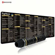 Alfombrilla de ratón con atajos de comandos del lenguaje de programación Python, diseño de programador, alfombrilla de escritorio con diseño extendido del lenguaje de software, una gran ayuda para la oficina y el estudio, alfombrilla de gran tamaño - 80x30 cm / 31,4x11,8 pulgadas - Ver 3