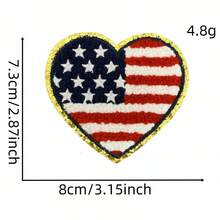 1个独立日卡通刺绣布贴，金色镶边布贴，服装配饰，电脑刺绣粘性布贴 - 日布貼 - 查看 14