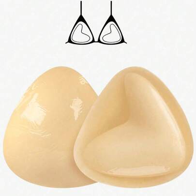 1 Pair Reusable Double-Sided Self-Adhesive Invisible Bra Pads For Women, Suitable For Strapless Bras, Bikinis, Swimwear And Sports Bras, Lift And Support The Bust