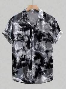 Summer Hawaiian Floral Short Sleeve Polo For Men - A508D-aL23659 - View 1